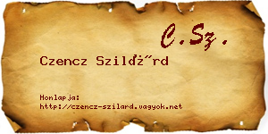 Czencz Szilárd névjegykártya